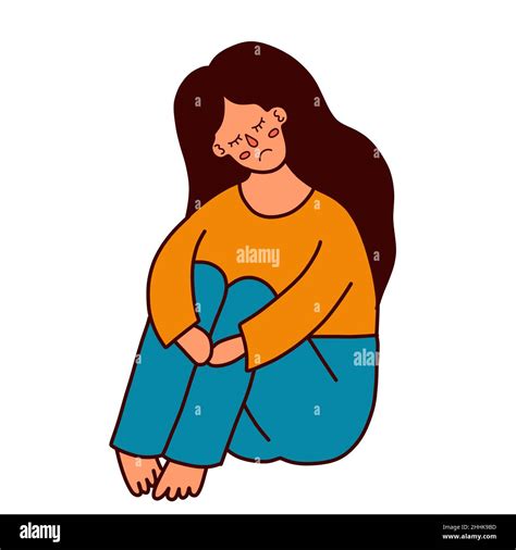 Crying Depressed Stock Vector Images Alamy