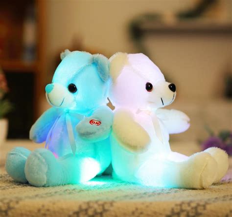 ⭐peluche Lumineuse Avec éclairage Led 30cm Ours En Peluche Lumineux