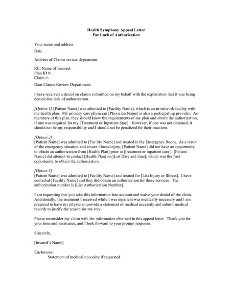 Samples Of Appeal Letter