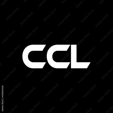 Ccl Letter Logo Design With Black Background In Illustrator Vector