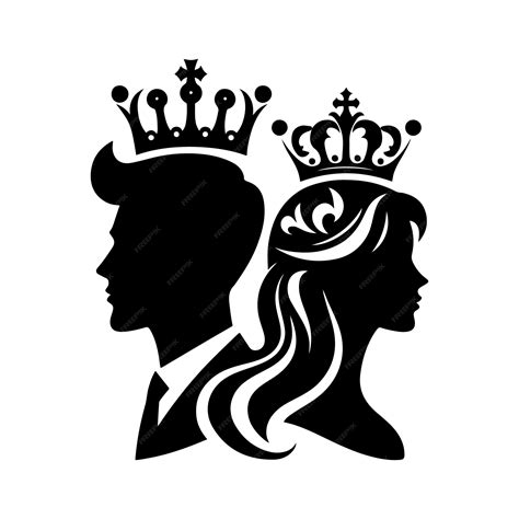 Premium Vector King And Queen Silhouette Vector Illustration