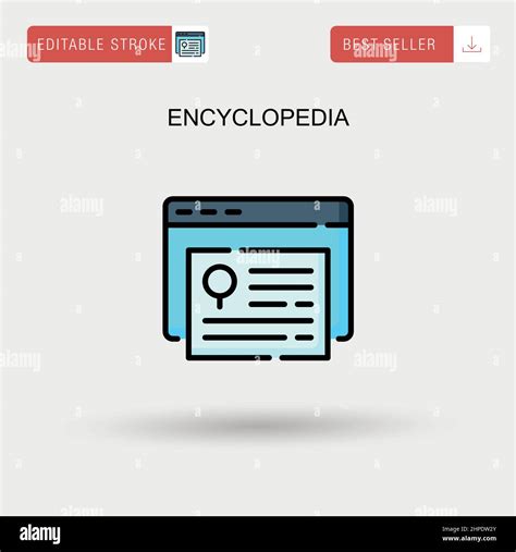 Encyclopedia Simple Vector Icon Stock Vector Image And Art Alamy