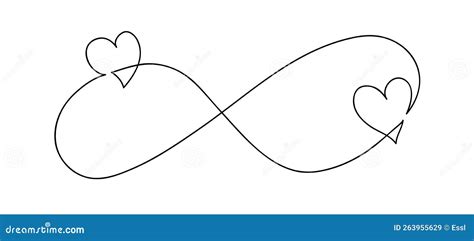 Infinity Love Icon. Continuous Line Art Drawing. Vector Illustration ...