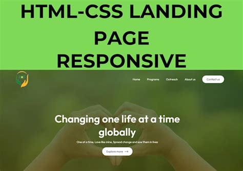 build responsive html landing pages   page website  udorsini