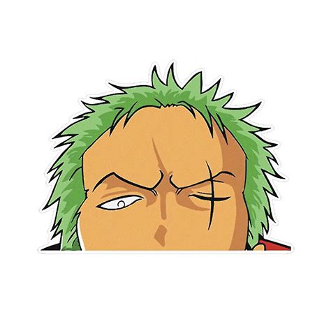 One Piece Roronoa Zoro Peeking Car Decals Auto Bumper Window Motorc