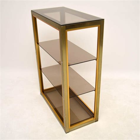 Retro Italian Brass Bookcase Cabinet By Zevi Vintage 1970s Retrospective Interiors Retro