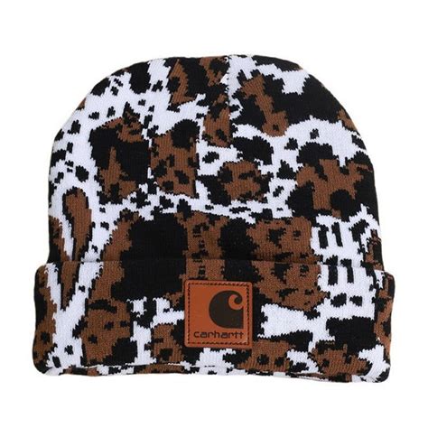 Car Hartt Cow Jacquard Knitted Hat Outdoor Casual Fashion Versatile Hat