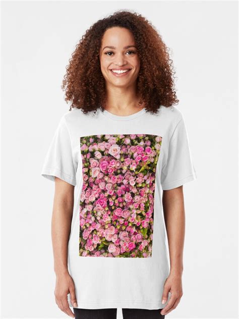 Blooming Pink Roses Print T Shirt By Newburyboutique Redbubble