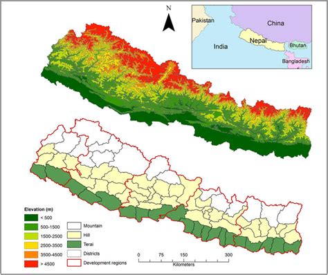 Physical Map Of Nepal