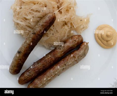 German Bratwurst Sauerkraut Hi Res Stock Photography And Images Alamy