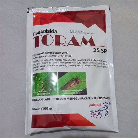 Jual Insektisida TORAM 25SP Kemasan 100gr Pengendali Kutu Daun Atau