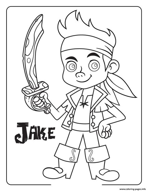 Jake And The Neverland Pirates Halloween Coloring Pages Printable