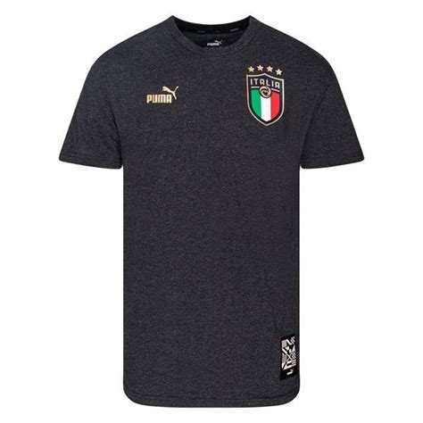 Italien Training T Shirt FtblCulture Grau Gold Unisportstore De