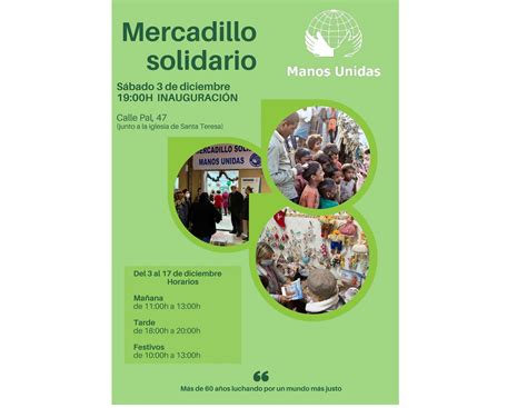 Del 3 Al 17 De Diciembre Mercadillo Solidario De Manos Unidas En El