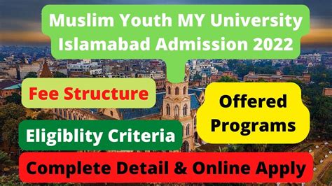 Muslim Youth University Islamabad Admission Fall My University