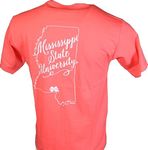 Southern Collegiate Apparel Msu State Outline Proper Cotton T Shirt S