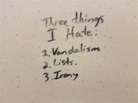 3 Things I Hate Wise Irony Arabic Calligraphy