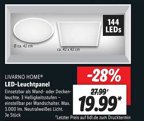 Livarno Home Led Leuchtpanel Angebot Bei Lidl Prospekte De