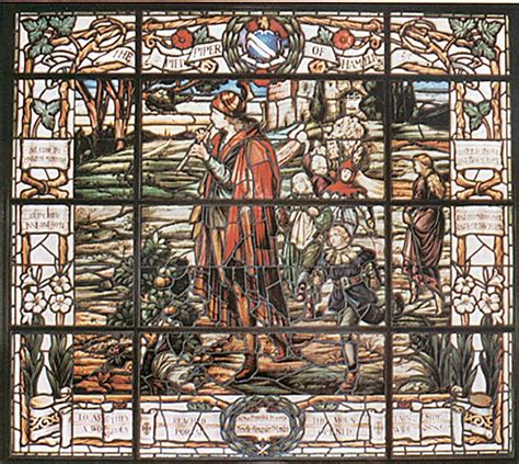 Stained Glass Window Of The Pied Piper Of Hamelin Browning Room