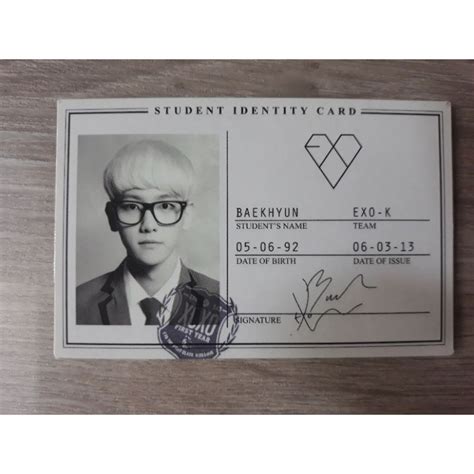 Jual Baekhyun Exo Xoxo Wolf Id Card Pc Photocard Official Album Murah Booked Jangan Di Co