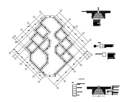 Planta De Cimentacion De Vivienda En Autocad Cad 15758 Kb Bibliocad