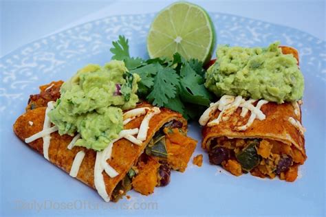 Sweet Potato Enchiladas With Roasted Poblano Daily Dose Of Greens