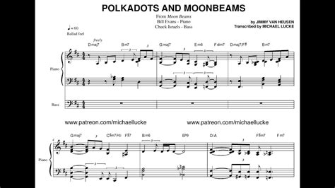 Bill Evans Polkadots And Moonbeams Transcription Youtube