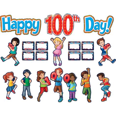 Fireworks Happy 100th Day Bulletin Board Display Set Tcr5519