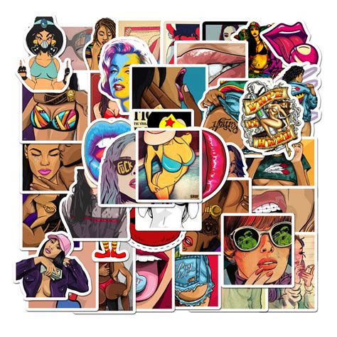 50pcs Sex Girl 2 Stickers Au Sticker World