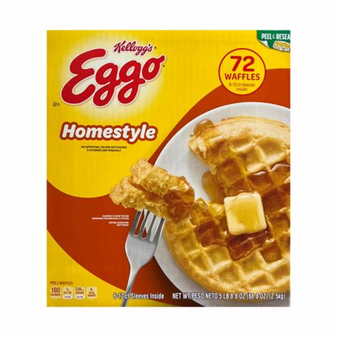 Kellogg S Homestyle Eggo Waffles 72 Ct Slopeside