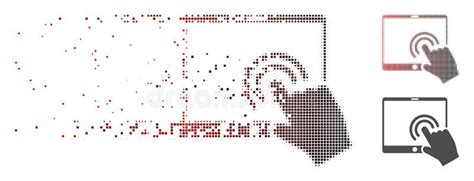 Icono Doble De Semitono Destructed De La Tableta Del Tecleo Del Pixel