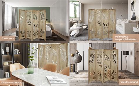 Amazon Babion 4 Panel Room Divider Carved Wood Room Dividers