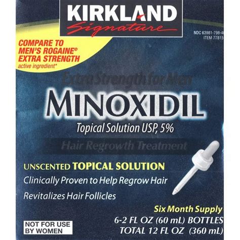 Kirkland Signature Extra Strength For Men Minoxidil Topical Solution 12 Fluid