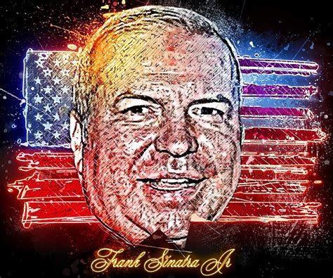 Celebrity Frank Sinatra Jr Paint Oil Neon Art Mixed Media By Luettgen