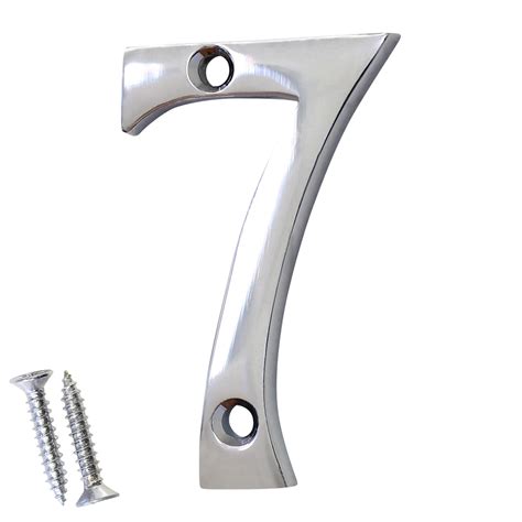 Rch Hardware No Br Brass House Number Inch Polished Chrome