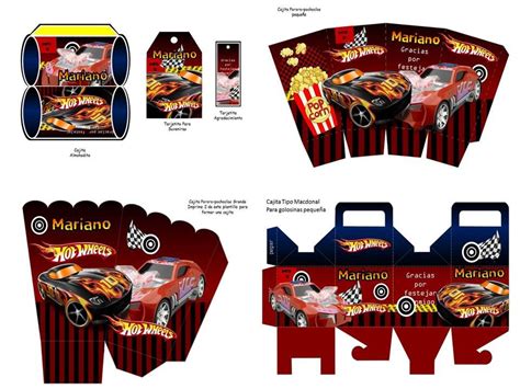Kit Imprimible Hot Wheels Tarjeta Decoracion Fiesta Bs En Mercado Libre