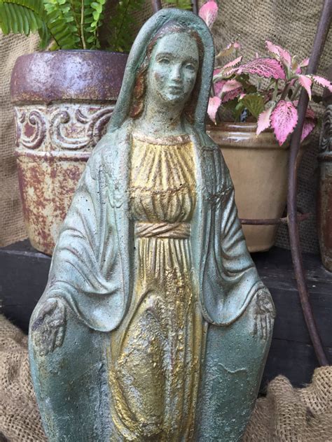 Blessed Virgin Mary Cement Statue By ReginaAnnes On Etsy With Images