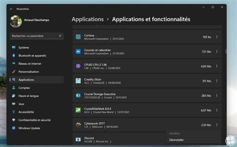 Désinstaller une application ou une mise à jour sur Windows 11 ça va