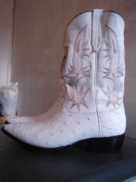 Venta Botas De Avestruz Blancas En Stock