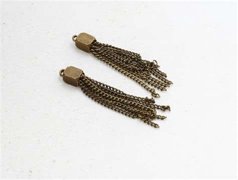 50mm Chain Tassels Antique Bronze Tassel Pendant Tassel Etsy