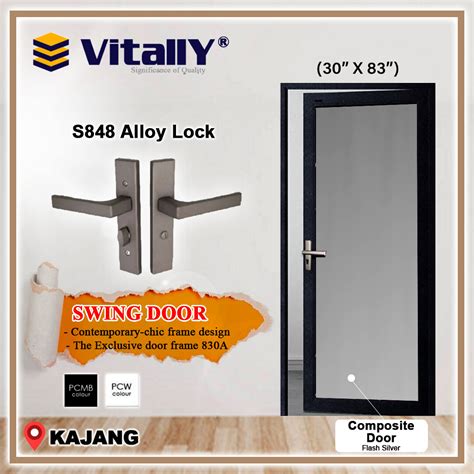 Pre Order Vitally Swing Aluminium Door 830a Toilet Door Pintu Bilik Air Installation For