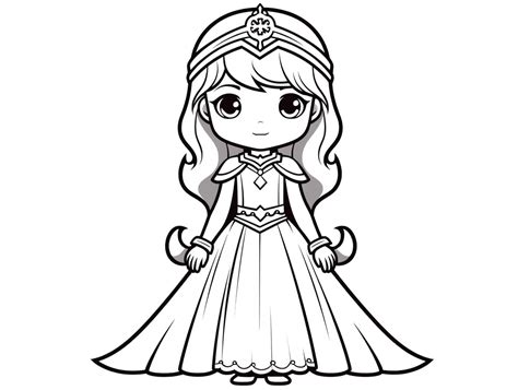 Royal Young Lady Coloring Sheet Coloring Page