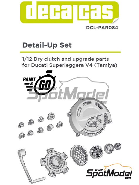 Decalcas Dcl Par084 Detail Up Set 112 Scale Ducati Superleggera V4