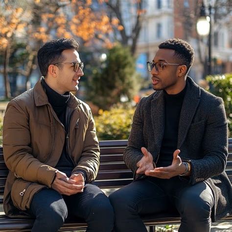 friendly outdoor conversation image conversation friends park