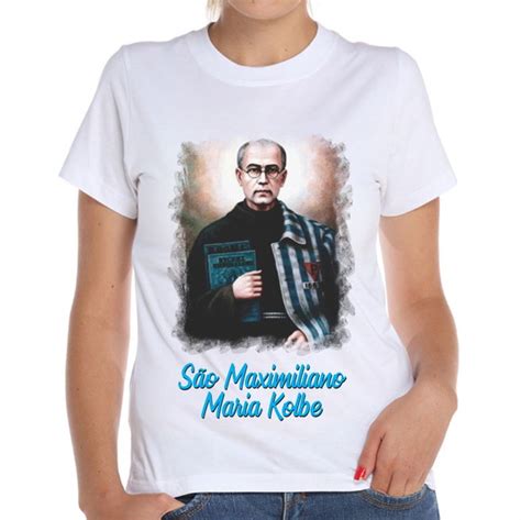 Camiseta Baby Look São Maximiliano Maria Kolbe Religiosa Elo7