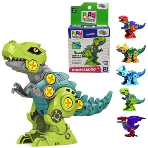 Kit Dinossauro Super Rob Monta E Desmonta Brinquedo Dino