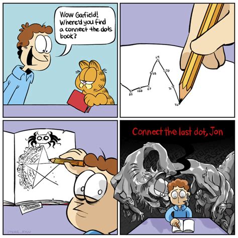 Connect The Dots Creepy Garfield Gorefield Know Your Meme