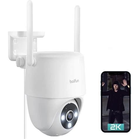 2K Camera Surveillance WiFi Exterieure 360 PTZ Camera IP Exterieur