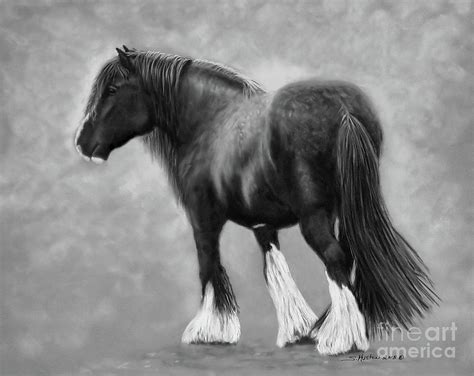 Beau The Shire Draft Horse Painting By Sandra Huston Pixels