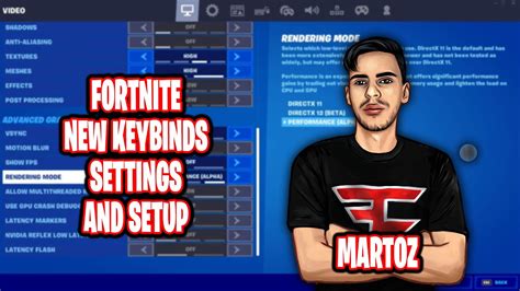 Martoz Updated Fortnite Settings Keybinds New Sensitivity And Setup